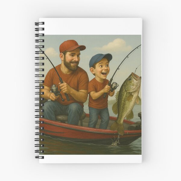 Item preview, Padre e hijo pescando lubina designed and sold by JFprints.