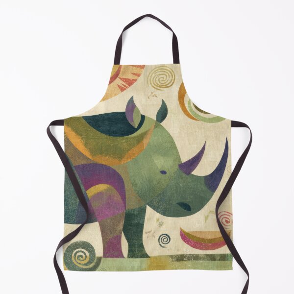 Item preview, Colorful Abstract Rhino – Modern Geometric Safari Art designed and sold by dawnleblanc55.