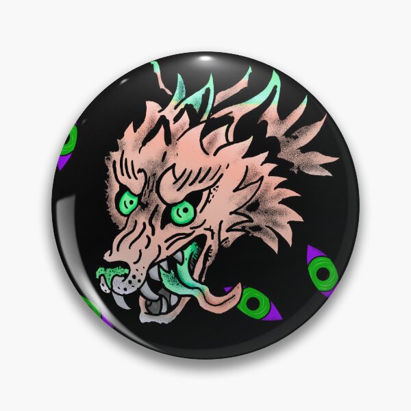 Item preview, Wild Punk Dragon Wolf Head – Retro Tattoo Style designed and sold by Angryblu3.