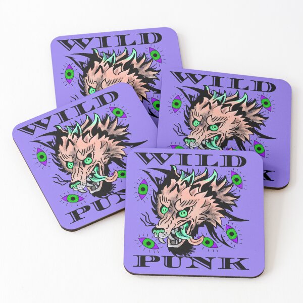 Item preview, Wild Punk Dragon Wolf Head – Retro Tattoo Style designed and sold by Angryblu3.