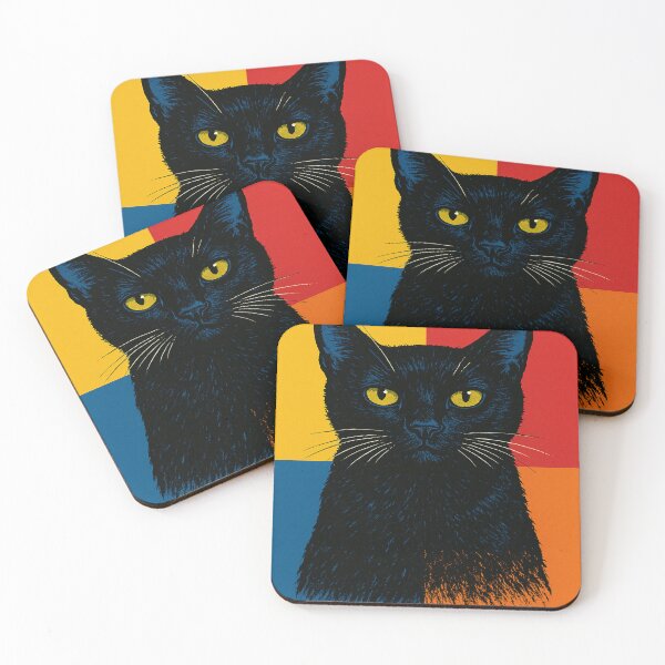 Item preview, “Pop Art Cat – Andy Warhol Inspired Colorful Cat T-Shirt & Mug for Cat Lovers” designed and sold by AtikumW.