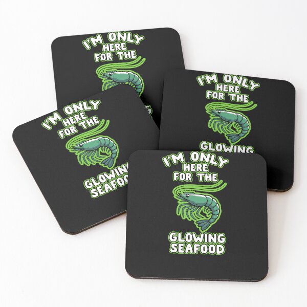 Item preview, Only Here For The Glowing Seafood Radioactive Shrimp Meme designed and sold by elderberry.
