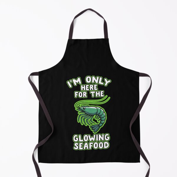 Item preview, Only Here For The Glowing Seafood Radioactive Shrimp Meme designed and sold by elderberry.