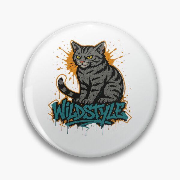Item preview, “Wildstyle Graffiti Cat – Urban Street Art Feline Design” designed and sold by AtikumW.