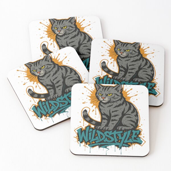 Item preview, “Wildstyle Graffiti Cat – Urban Street Art Feline Design” designed and sold by AtikumW.