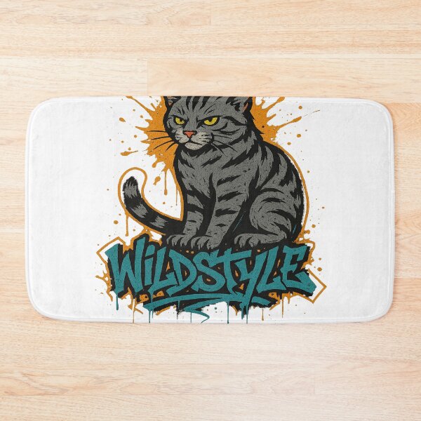 Item preview, “Wildstyle Graffiti Cat – Urban Street Art Feline Design” designed and sold by AtikumW.