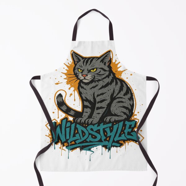 Item preview, “Wildstyle Graffiti Cat – Urban Street Art Feline Design” designed and sold by AtikumW.