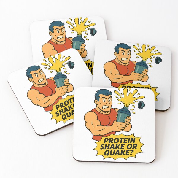 Item preview, Funny Gym Cartoon – Protein Shake or Quake designed and sold by DaDansArt.