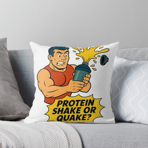 Item preview, Funny Gym Cartoon – Protein Shake or Quake designed and sold by DaDansArt.