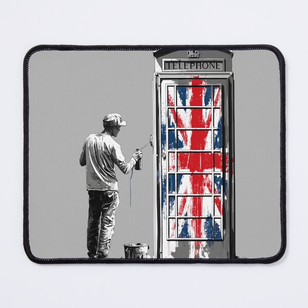 Artikelvorschau, Britische Telefonzellenstraße mit Union Jack bemalt entworfen und verkauft von MemeHodlr.