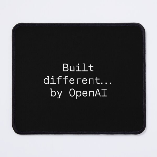 Item preview, Built different... by OpenAI designed and sold by PromptlyPrinted.