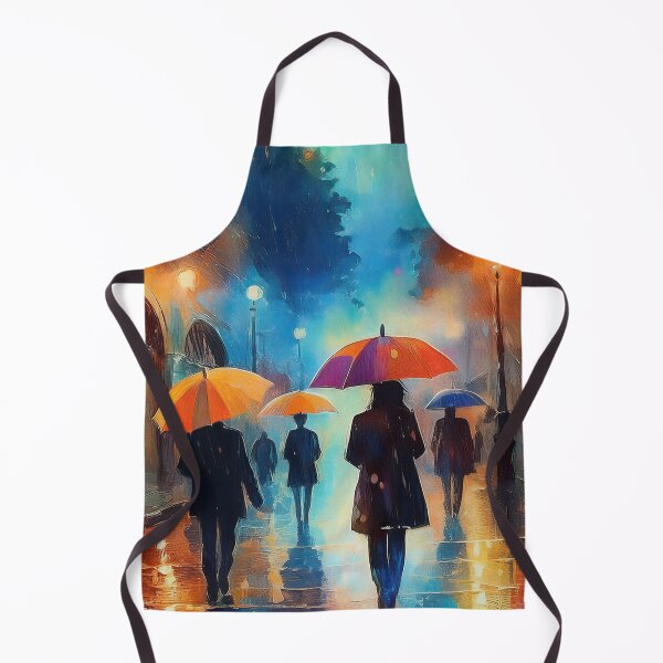 Item preview, Colorful Umbrellas on Rainy Night designed and sold by Jill Nightingale.
