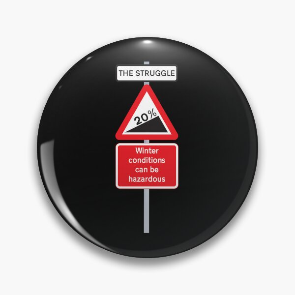 Item preview, The Struggle Ambleside Hazardous Winter Warning Sign designed and sold by AngelaHandley8.