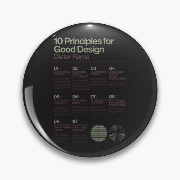 Item preview, 10 Principles For A Good Design Dieter Rams White Braun Helvetica Typographic Quote Modern Art Wall Ar Industrial Design designed and sold by TyreeBoga.