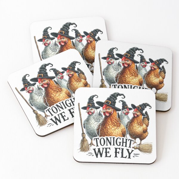 Item preview, Tonight We Fly Halloween Chickens Graphic designed and sold by JoeZigns81.