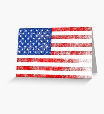 Patriotic American Flag Independence Day Artwork Greeting Card