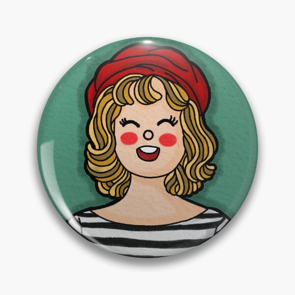 Item preview, Parisian Smile – Retro Chic Girl Illustration designed and sold by PangmulCartoon.