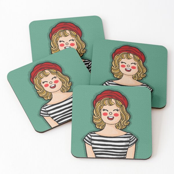 Item preview, Parisian Smile – Retro Chic Girl Illustration designed and sold by PangmulCartoon.