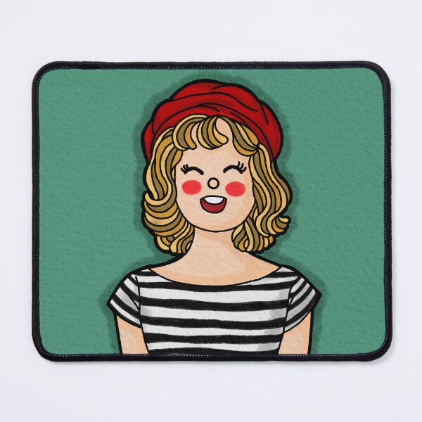Item preview, Parisian Smile – Retro Chic Girl Illustration designed and sold by PangmulCartoon.