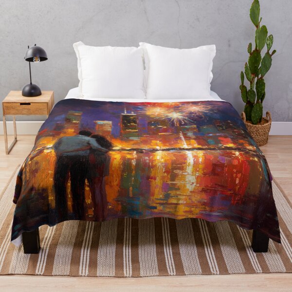 Item preview, Couple Watching Fireworks Over the City designed and sold by Rtymer.