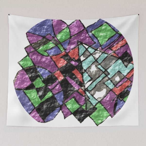 Item preview, 4 circles 1 triangle rough round abstract designed and sold by SmashingDeals.