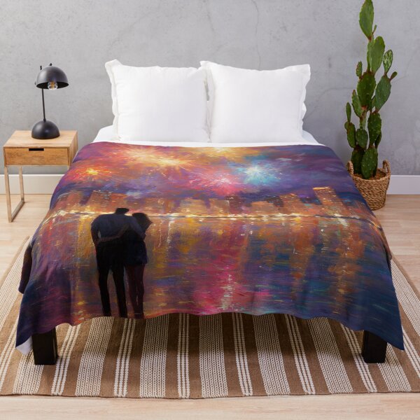 Item preview, Couple Watching Fireworks Over the City designed and sold by Rtymer.