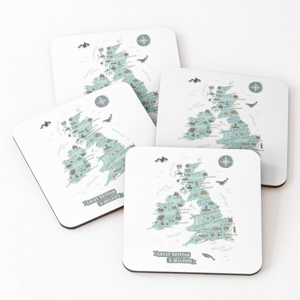 Item preview, Map of Great Britain and Ireland designed and sold by Those Pencil Shavings.
