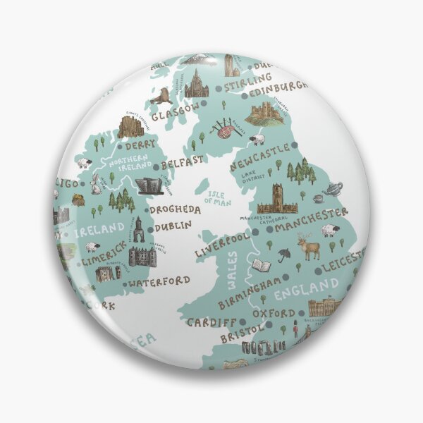 Item preview, Map of Great Britain and Ireland designed and sold by Those Pencil Shavings.