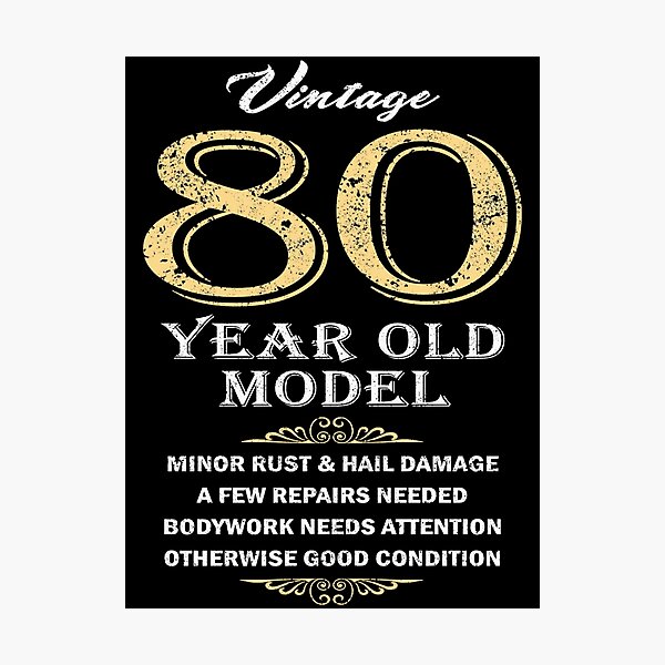 Item preview, 80Th Birthday   Funny Gift Idea designed and sold by GuillermoWMoody.