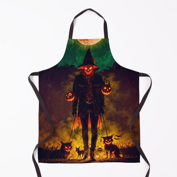 Item preview, The Ember Scarecrow – Halloween Pumpkin Horror Under the Blood Moon designed and sold by GempArt.