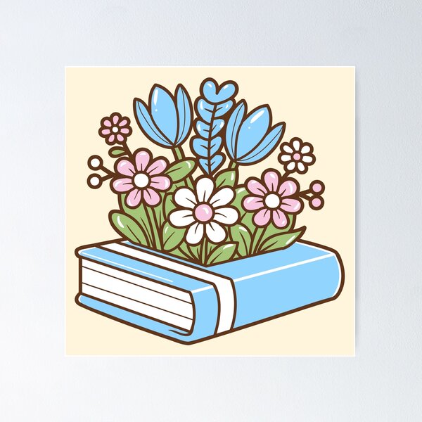 Item preview, Book of garden flowers sticker designed and sold by DesignPMG.