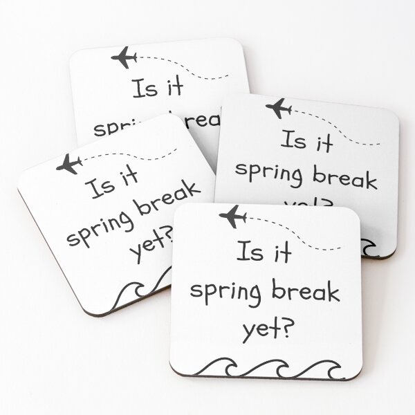 Item preview, Is It Spring Break Yet? Funny Vacation Travel Shirt – Beach, Airplane & Waves Graphic Tee designed and sold by GiggleDesign.