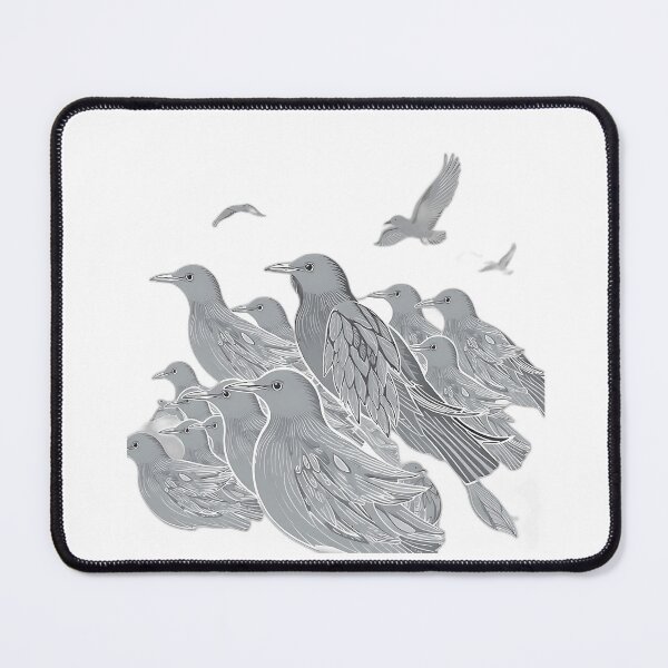 Item preview, Monochrome Flock in Fluid Lines designed and sold by sharon1210.