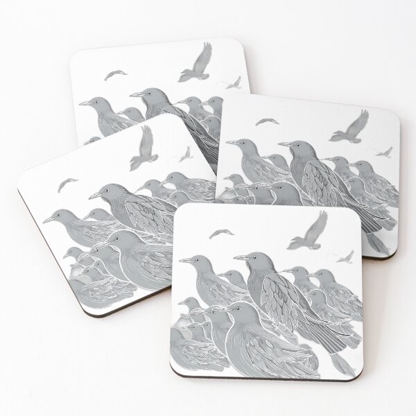 Item preview, Monochrome Flock in Fluid Lines designed and sold by sharon1210.