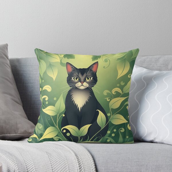 Item preview, Cat Among Swirling Leaves designed and sold by sharon1210.