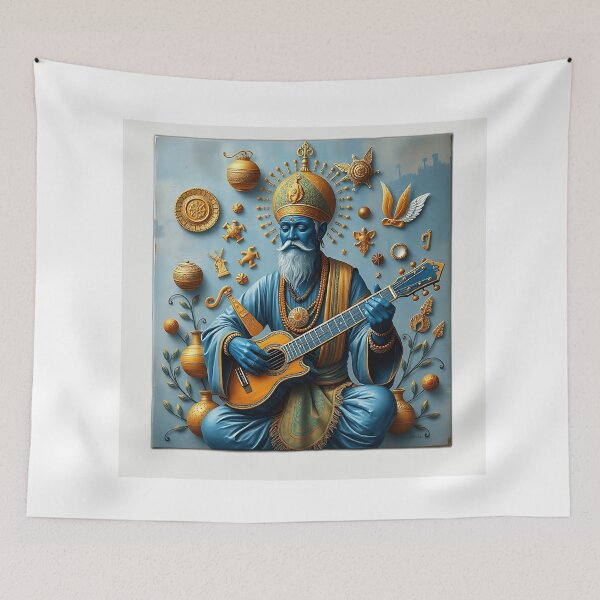 Item preview, Cultural Harmony Musician in Blue and Gold designed and sold by sharon1210.