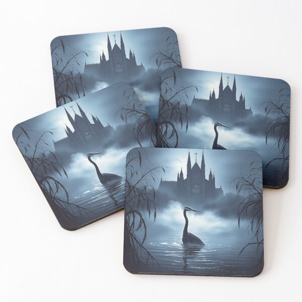 Item preview, Heron in Misty Gothic Waters designed and sold by sharon1210.