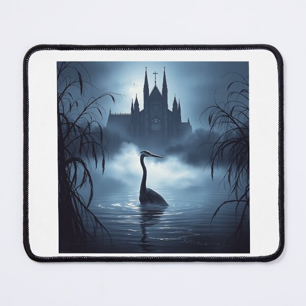 Item preview, Heron in Misty Gothic Waters designed and sold by sharon1210.