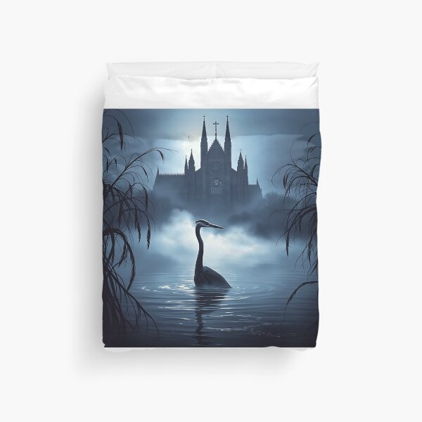 Item preview, Heron in Misty Gothic Waters designed and sold by sharon1210.