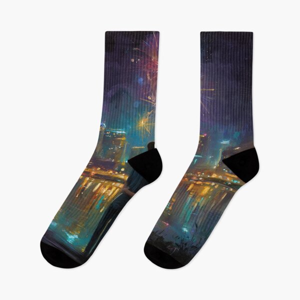 Item preview, Watching Fireworks Over the City designed and sold by Rtymer.