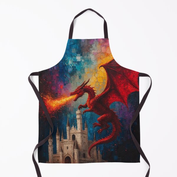 Item preview, Red Dragon and Castle designed and sold by TheDarkWardrobe.
