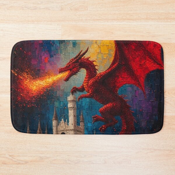 Item preview, Red Dragon and Castle  designed and sold by TheDarkWardrobe.