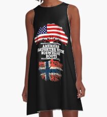 American Daughter With Norwegian Roots - Gift For Norwegian Daughters A-Line Dress
