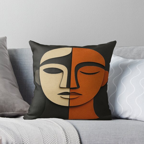 Item preview, Dual-Toned Abstract Paper Relief Face designed and sold by Alexzonartshop.