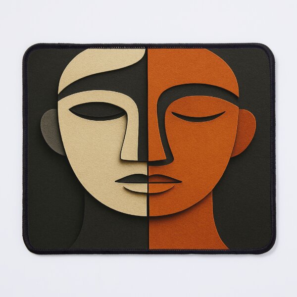 Item preview, Dual-Toned Abstract Paper Relief Face designed and sold by Alexzonartshop.