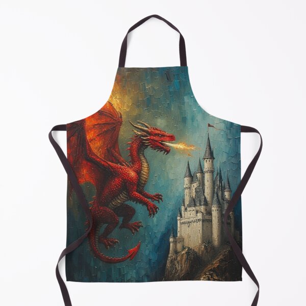 Item preview, Red Dragon and Castle designed and sold by TheDarkWardrobe.