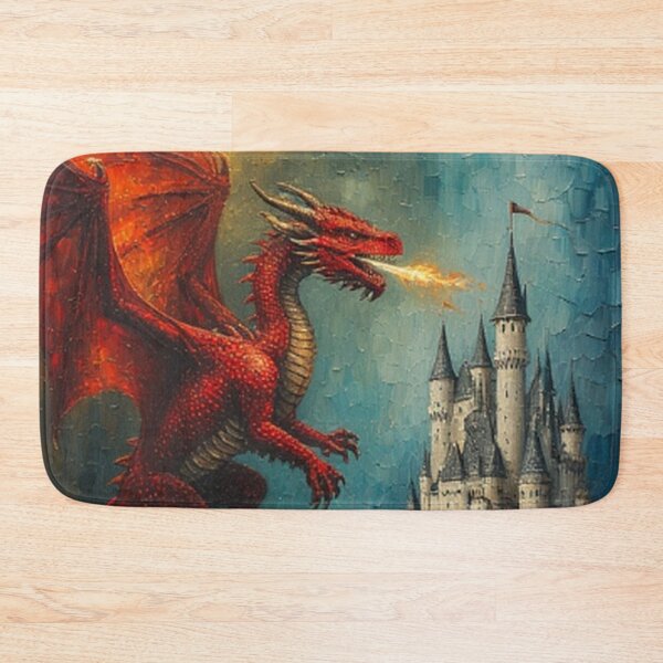 Item preview, Red Dragon and Castle  designed and sold by TheDarkWardrobe.