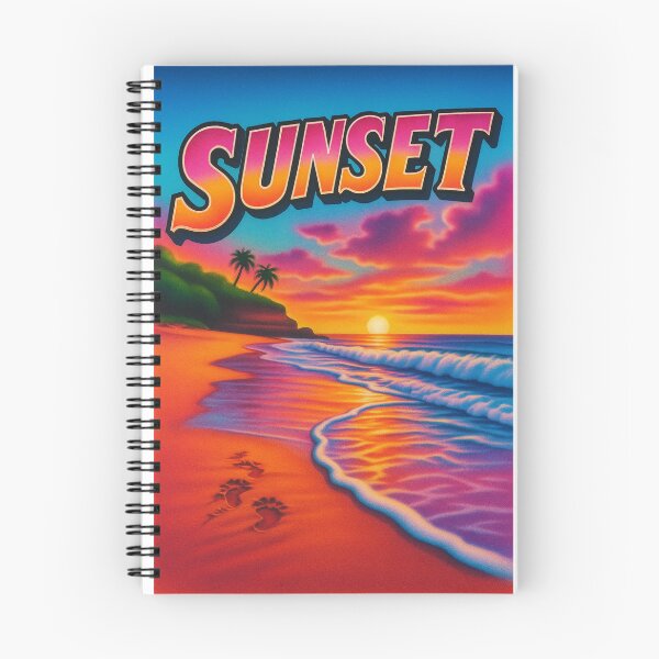 Item preview, Vibrant Sunset Beach Retro Art designed and sold by shogan712.