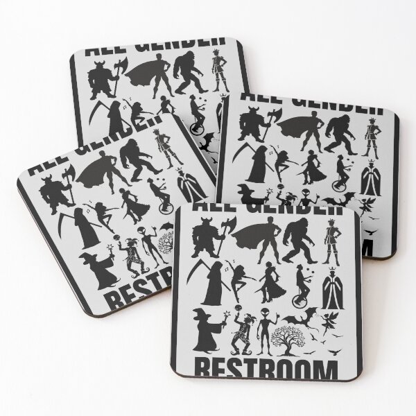 Item preview, all gender restroom sign designed and sold by capitalismsucks.