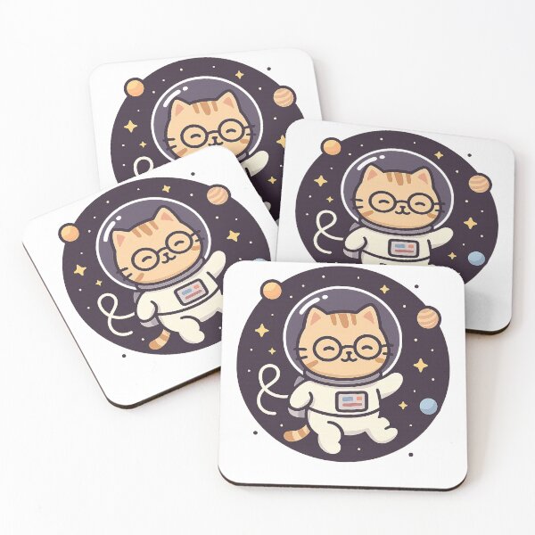 Item preview, Floating Cat – Galactic Relaxation designed and sold by ALBANAT.